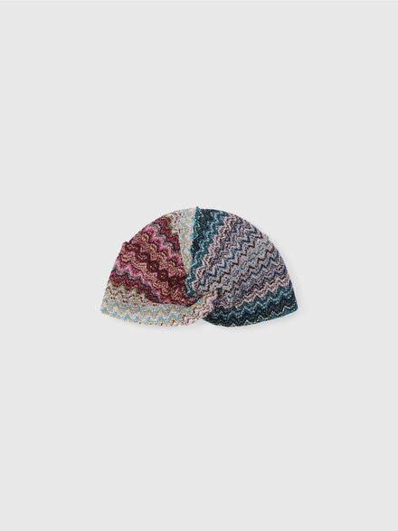 Zigzag viscose blend turban, Multicoloured  - LS24WS28BV00GMSM67U