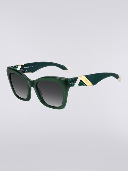 Rectangular acetate sunglasses, Multicoloured  - LS25S002BV008BS6140