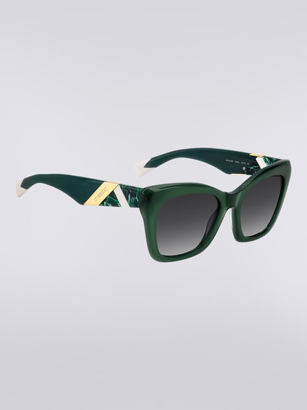 Rectangular acetate sunglasses, Multicoloured  - LS25S002BV008BS6140