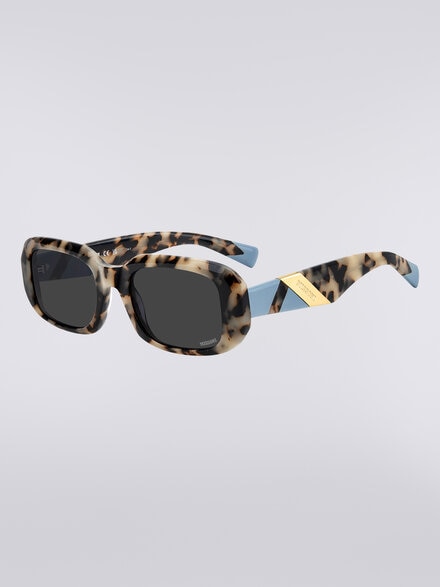 Rectangular acetate sunglasses, Multicoloured  - LS25S003BV008BS01J4