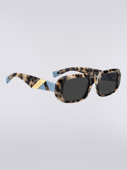 Rectangular acetate sunglasses, Multicoloured  - LS25S003BV008BS01J4