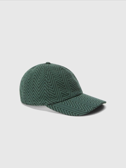 Visor cap with zigzag pattern, Green - LS25SS03BV00HKSM67R