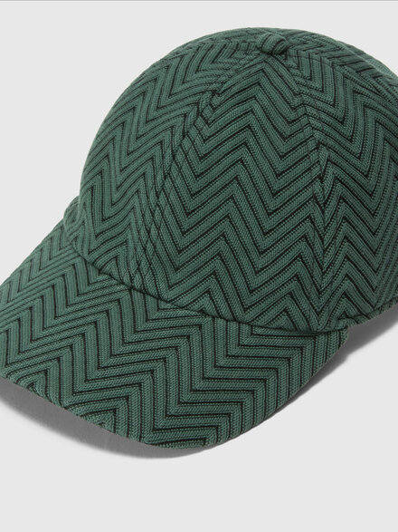 Visor cap with zigzag pattern, Green - LS25SS03BV00HKSM67R