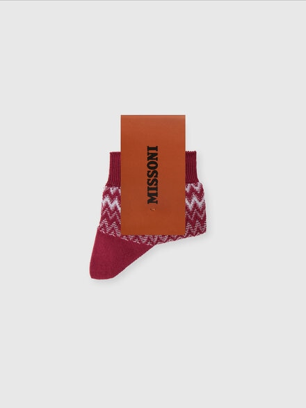 Short socks cotton blend zig zag, Multicoloured  - LS25SS07BV00HLSM79Z