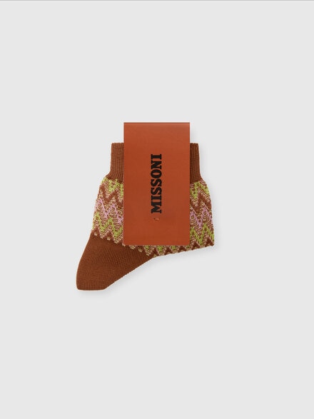 Calcetines cortos mezcla de algodón zig zag, Multicolor  - LS25SS08BV00HLSM67S