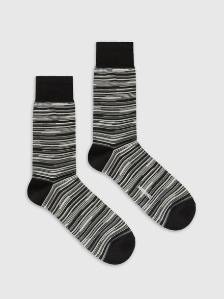 Calzini medi misto cotone fiammati, Multicolore  - LS25SS0DBV00HKSM67R
