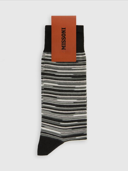 Mid-length socks cotton blend marled, Multicoloured  - LS25SS0DBV00HKSM67R