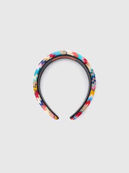 Serre-tête en maille avec motif chevron, Multicolore  - LS25SS0FBV00HLSM67U