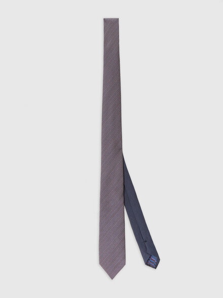 Tie with oblique chevron pattern, Multicoloured  - LS25SS0MBV00HKSM67U