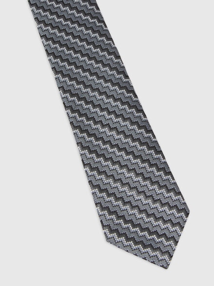 Chevron pattern tie, Multicoloured  - LS25SS0NBV00HKSM67U
