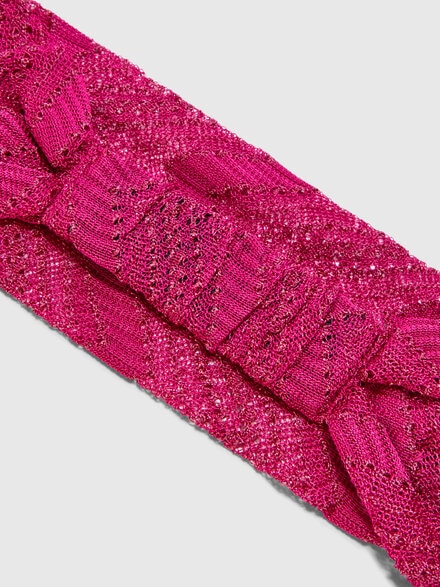 Viscose and Lamé Hairband, Fuchsia - LS25SS0XBV00HLSM67S