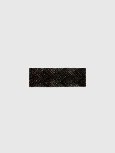 Fascia per capelli in viscosa e lamé, Nero - LS25SS0XBV00HLSM67U