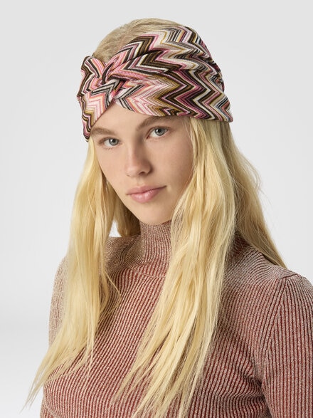 Cotton and Viscose Turban, Multicoloured  - LS25SS14BV00HLSM67U