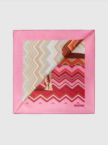 Foulard in pura seta stampato, Multicolore  - LS25SS18BV00HLSM67S