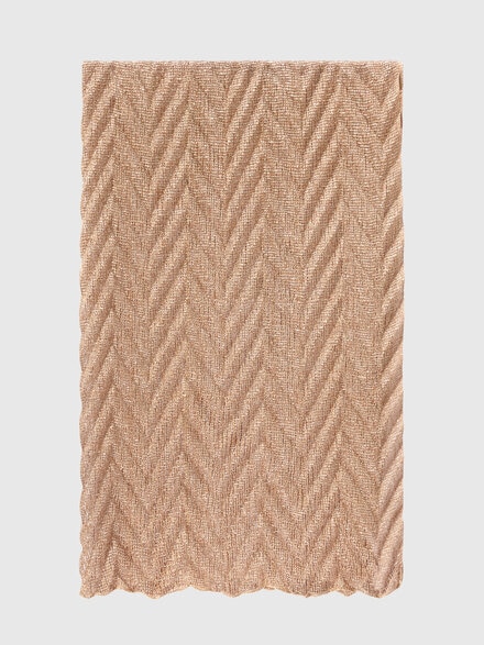 Chevron motif stole with irregular borders, Multicoloured  - LS25SS2BBV00HLSM67U