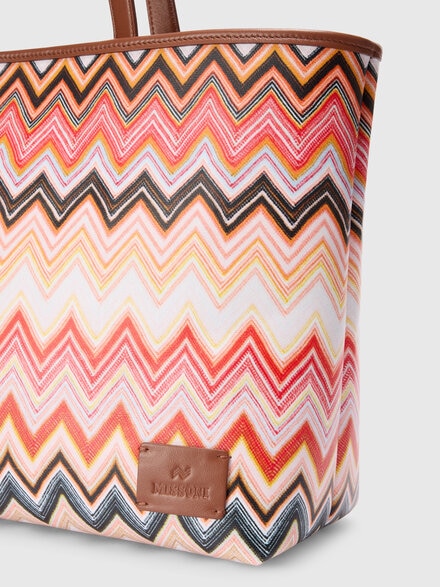 Chevron-worked tote bag, Pink   - LS25SX04BV00HQS30FC