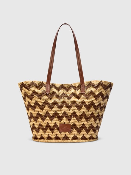 Raffia tote bag, Beige - LS25SX06BV00HQS01IB