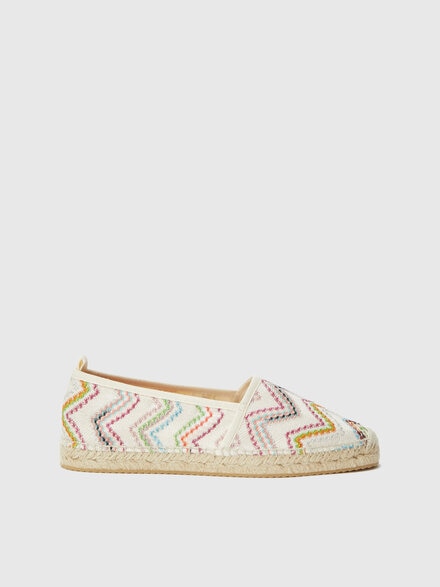 Espadrillas motivo zig zag e  suola in corda, Blu - LS25SY0IBV00HOS72N3