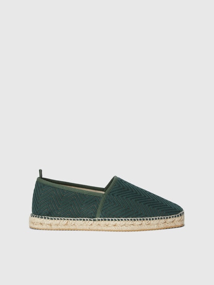 Espadrilles à motif zig zag avec semelle en corde, Vert  - LS25SY0LBV00HPS615E