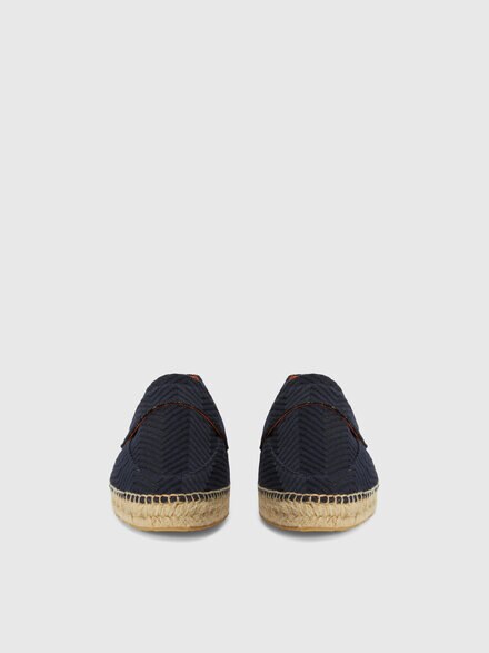Espadrilles with rope sole and zig zag pattern, Blue - LS25SY0QBV00HPS72N5