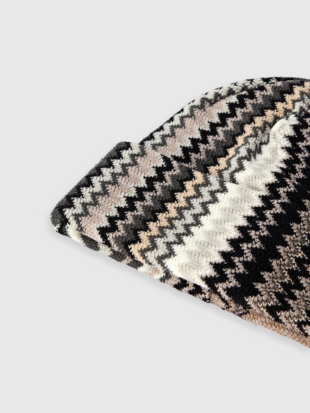 Men’s wool-blend zigzag hat, Multicoloured  - LS25WS05BV00IISM67S