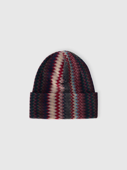 Men’s hat in pure wool, Multicoloured  - LS25WS06BV00IISM67S