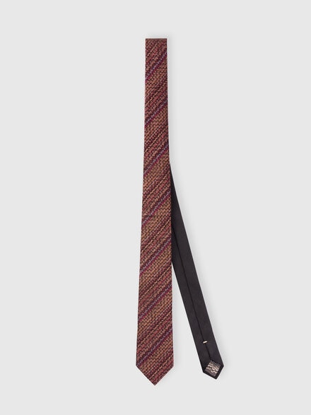 Silk tie with contrasting lining, Multicoloured  - LS25WS0FBV00IISM67R