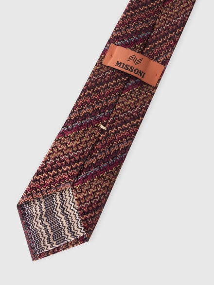 Silk tie with contrasting lining, Multicoloured  - LS25WS0FBV00IISM67R