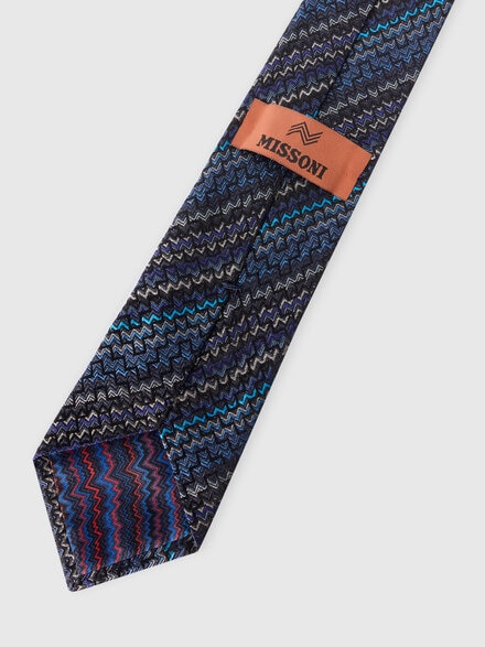 Silk tie with contrasting lining, Multicoloured  - LS25WS0FBV00IISM67S