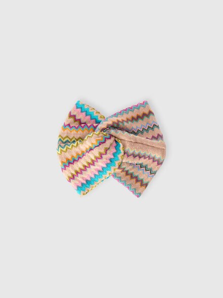 Wool-blend headband with central twist, Multicoloured  - LS25WS0HBV00IHSM67R