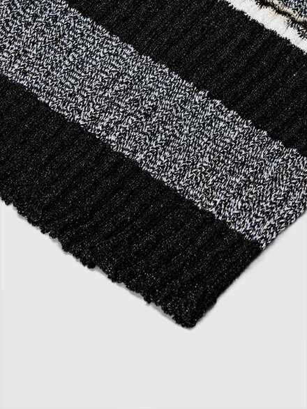 Ribbed wool and viscose scarf, Multicoloured  - LS25WS0OBV00IHSM67R
