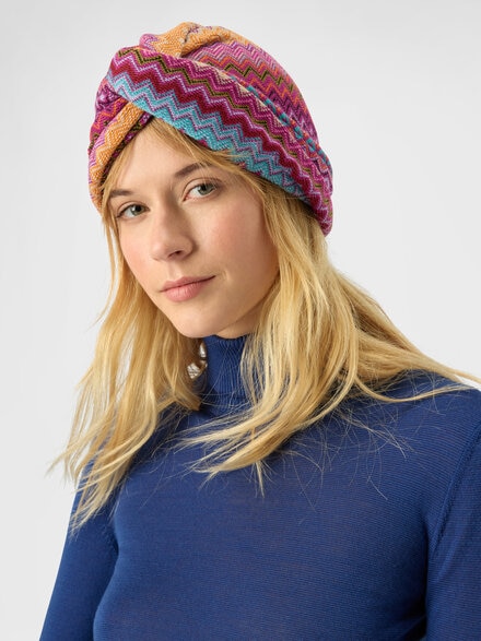 Zickzack-Wollmisch-Turban, Mehrfarbig  - LS25WS16BV00IHSM67S