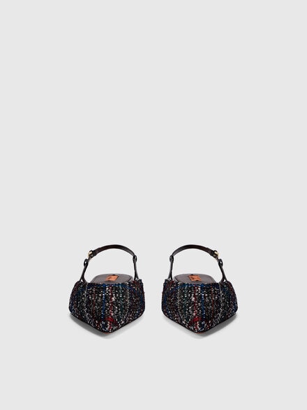 Check sequins patterned clogs, Black - LS25WY0IBV00IVSM9Y7