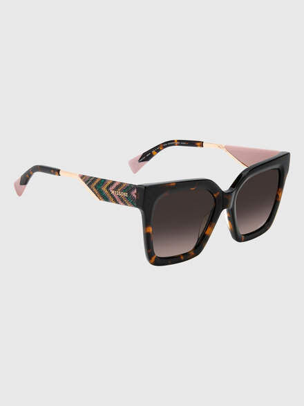 Missoni DNA occhiali da sole squadrati in acetato, Multicolore  - LS26S000BV008BS01AM