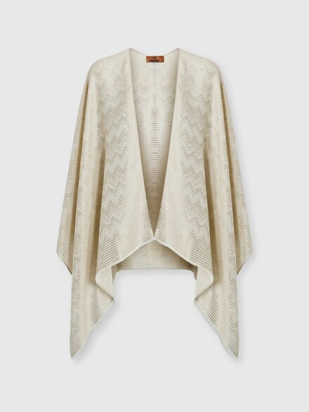 Viscose and modal-blend cape, Multicoloured  - LS26SC0DBV00J1SM67U