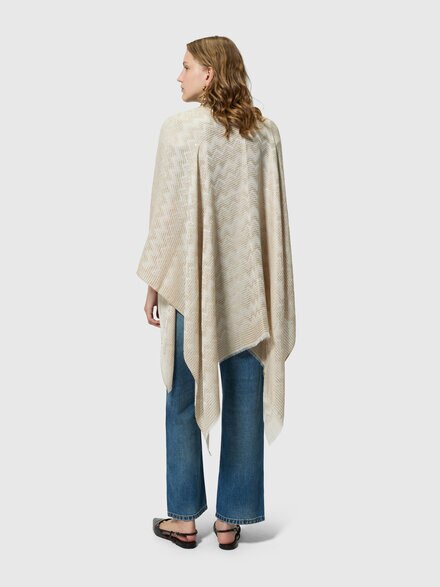 Viscose and modal-blend cape, Multicoloured  - LS26SC0DBV00J1SM67U