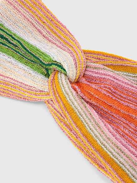Fascia per capelli in misto viscosa a righe, Multicolore  - LS26SS0FBV00J1SM67U