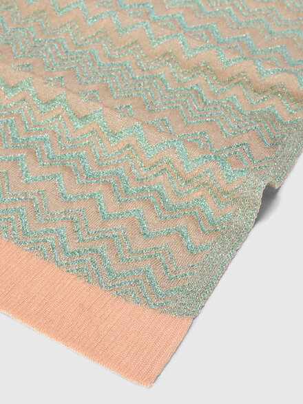 Sciarpa in misto viscosa zig zag con profilo a costine, Multicolore  - LS26SS17BV00J1SM67U