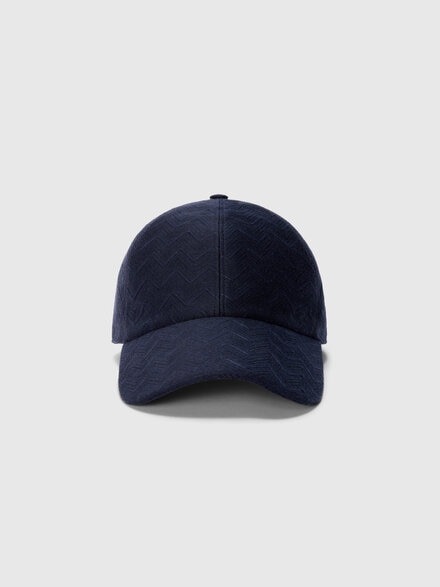 Cotton zigzag hat with visor, Multicoloured  - LS26SS2PBV00J2SM67R