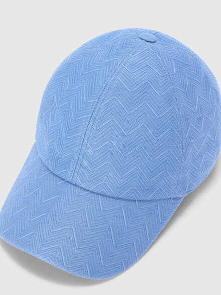 Chapeau en coton &agrave; motif zigzag avec visi&egrave;re, Multicolore  - LS26SS2PBV00J2SM67T