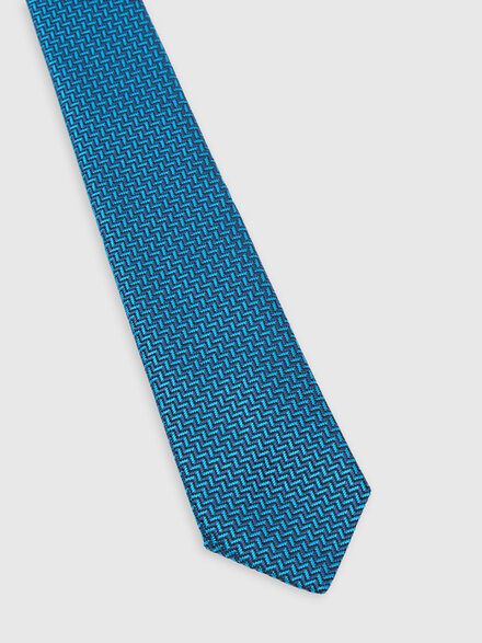 Pure silk zigzag tie, Multicoloured  - LS26SS3LBV00J2SM67R