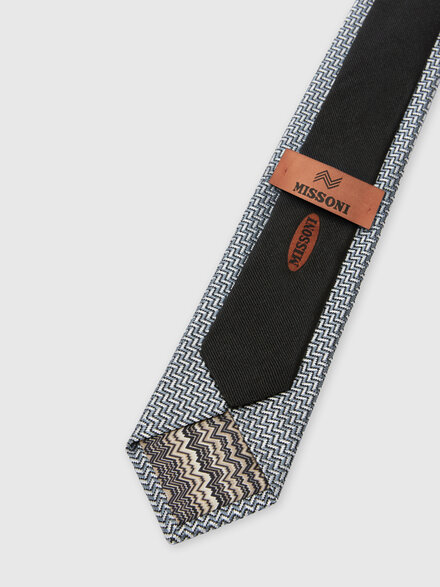 Pure silk zigzag tie, Multicoloured  - LS26SS3LBV00J2SM67S