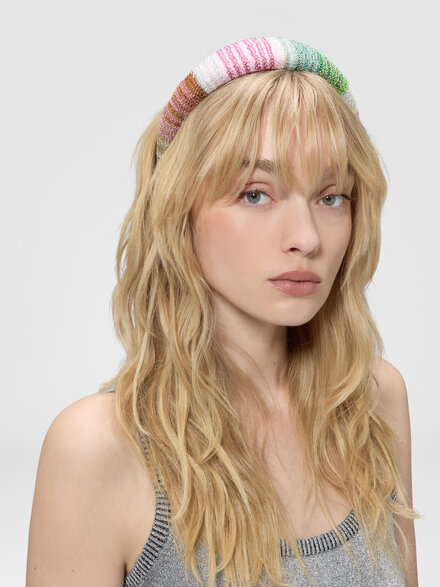 Cerchietto per capelli in misto viscosa, Multicolore  - LS26SS6UBV00J1SM67U