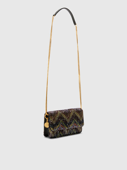 Cartera con cadena de cuero y lona, Multicolor  - LS26SX05BV00J4SMSND