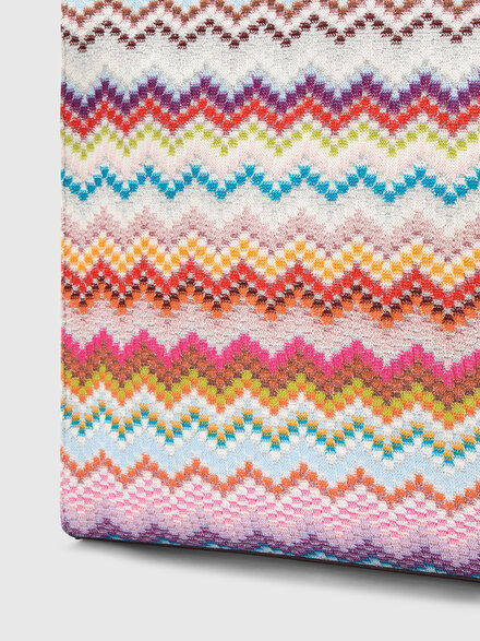 Bolso shopper de cuero y lona, Multicolor  - LS26SX0ABV00J4SM9H9