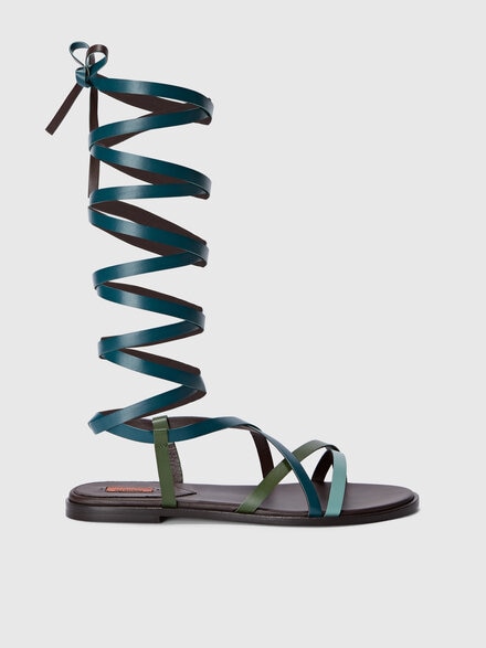 Ankle-wrap sandals, Multicoloured  - LS26SY09BV00J6SM9X4