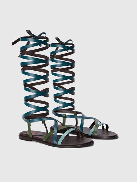 Ankle-wrap sandals, Multicoloured  - LS26SY09BV00J6SM9X4