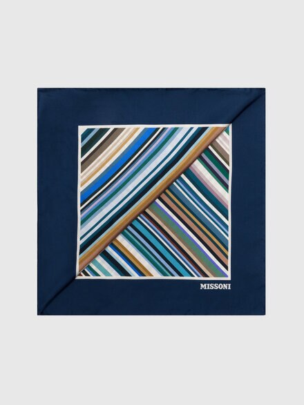 Pure silk striped scarf, Multicoloured  - LS26WS4TBV00JMSM67U
