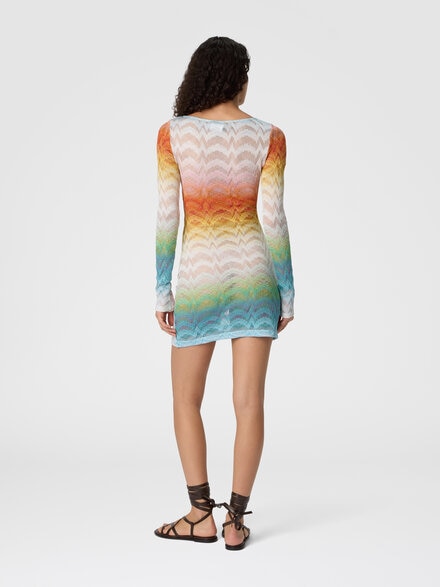 Mini-abito in viscosa lam&eacute; sfumata, Multicolore  - MC22SL00BR014HSM9X1