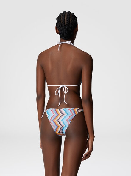 Classic viscose and lamé bikini, Multicoloured  - MC22SP00BC005JS72LG